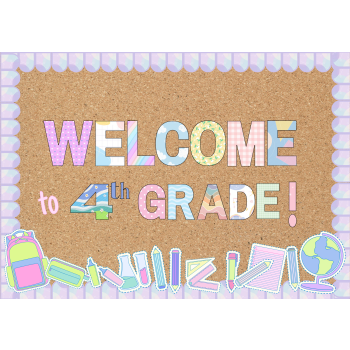 Welcome - pastelowa gazetka na rozpoczęcie roku